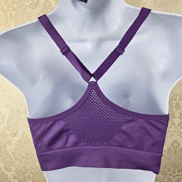 Skechers Size Large Purple Sports Bra Pull On Style Racerback Adjustable Straps - Picture 4 of 9